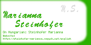 marianna steinhofer business card